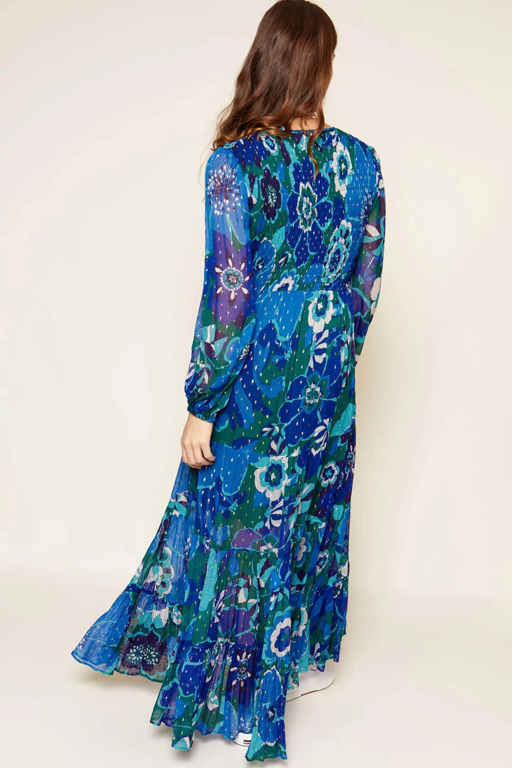 Lori Midi Dress - Miami Floral Emerald