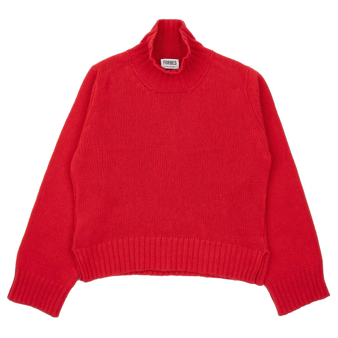 Funnel Neck Jumper - Cherry - Frontiers Woman
