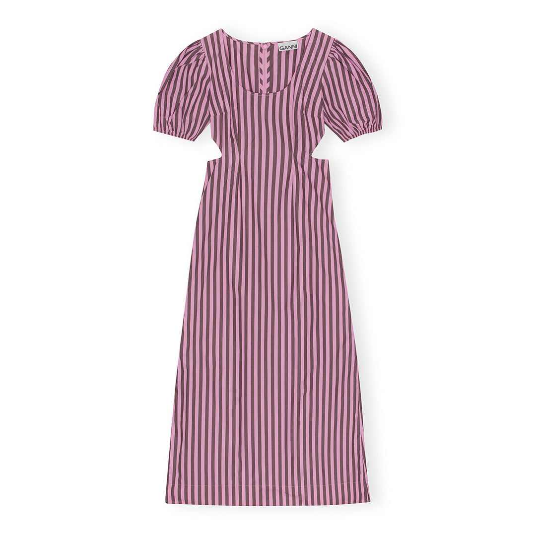 Striped Cotton Cutout Dress - Bonbon - Frontiers Woman