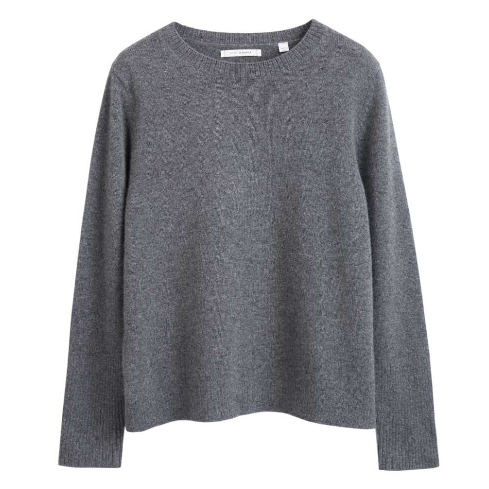 Buy online Chinti Parker Cashmere Boxy Sweater Grey