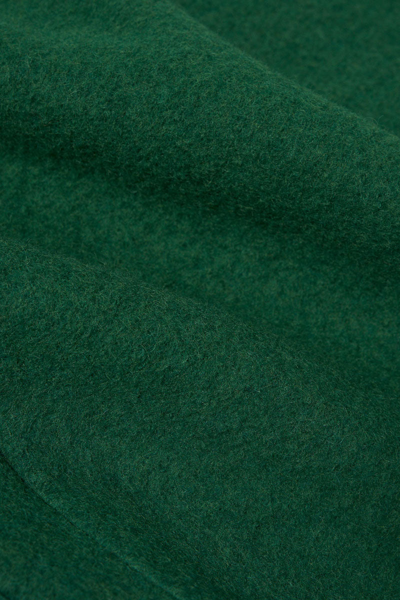 Zip Waistcoat - Green Wool Fleece