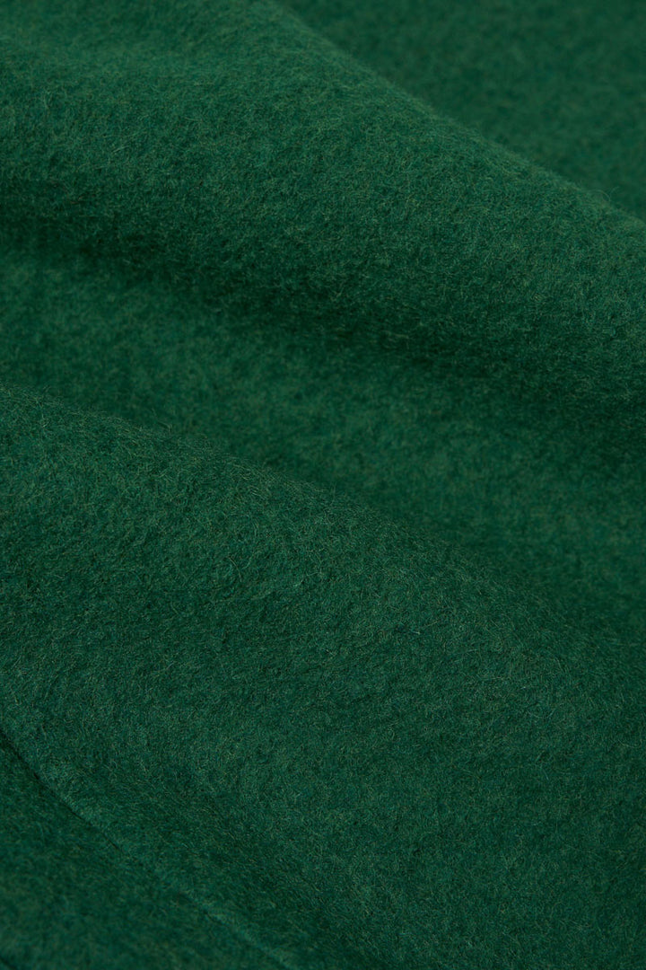Zip Waistcoat - Green Wool Fleece