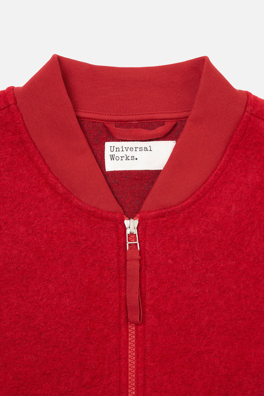 Zip Waistcoat - Scarlet Wool Fleece