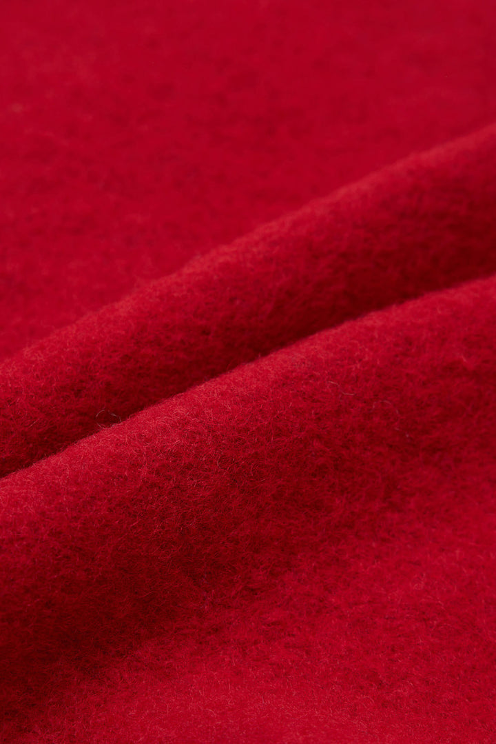 Zip Waistcoat - Scarlet Wool Fleece