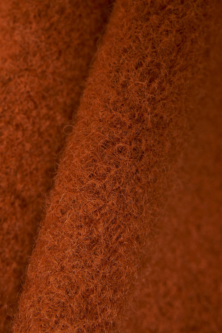 Cardigan - Rust Wool Fleece