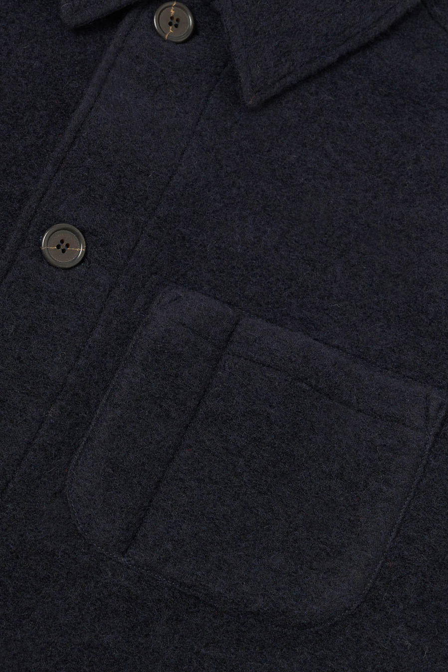 Field Jacket - Navy Wool Fleece