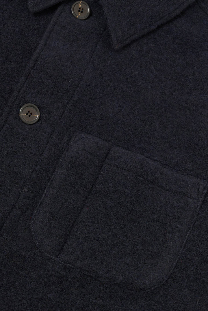 Field Jacket - Navy Wool Fleece