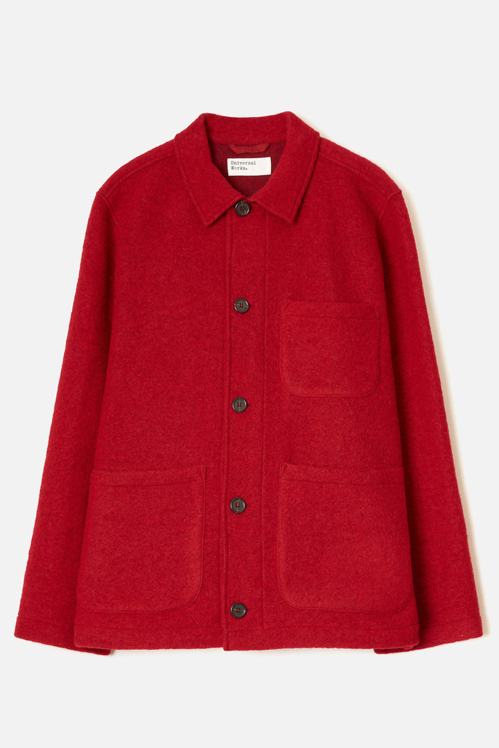 Field Jacket - Scarlet Wool Fleece