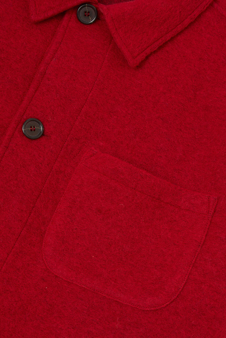Field Jacket - Scarlet Wool Fleece