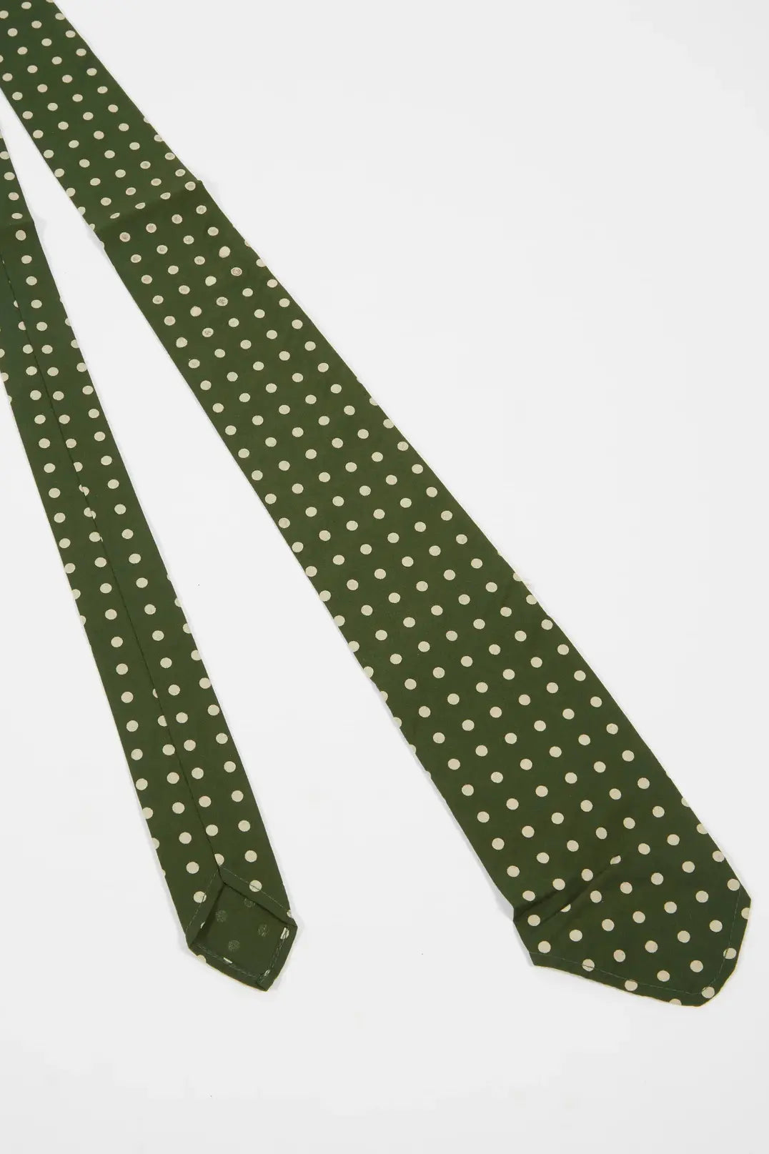 Tie - Olive Dot Print