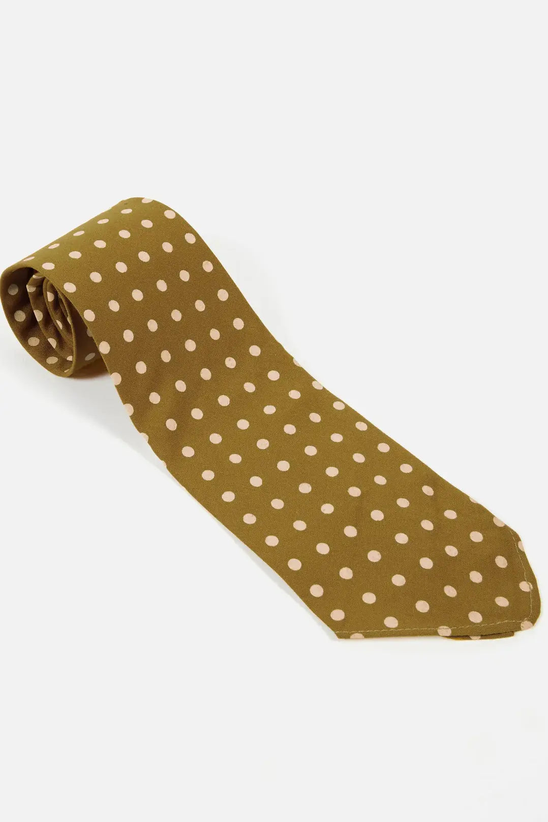 Tie - Mustard Dot Print