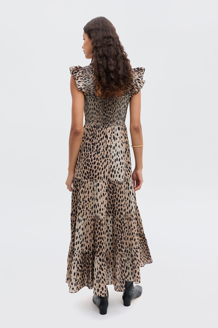 Kendall Cotton Midi Dress - Antelope Spot - Frontiers Woman