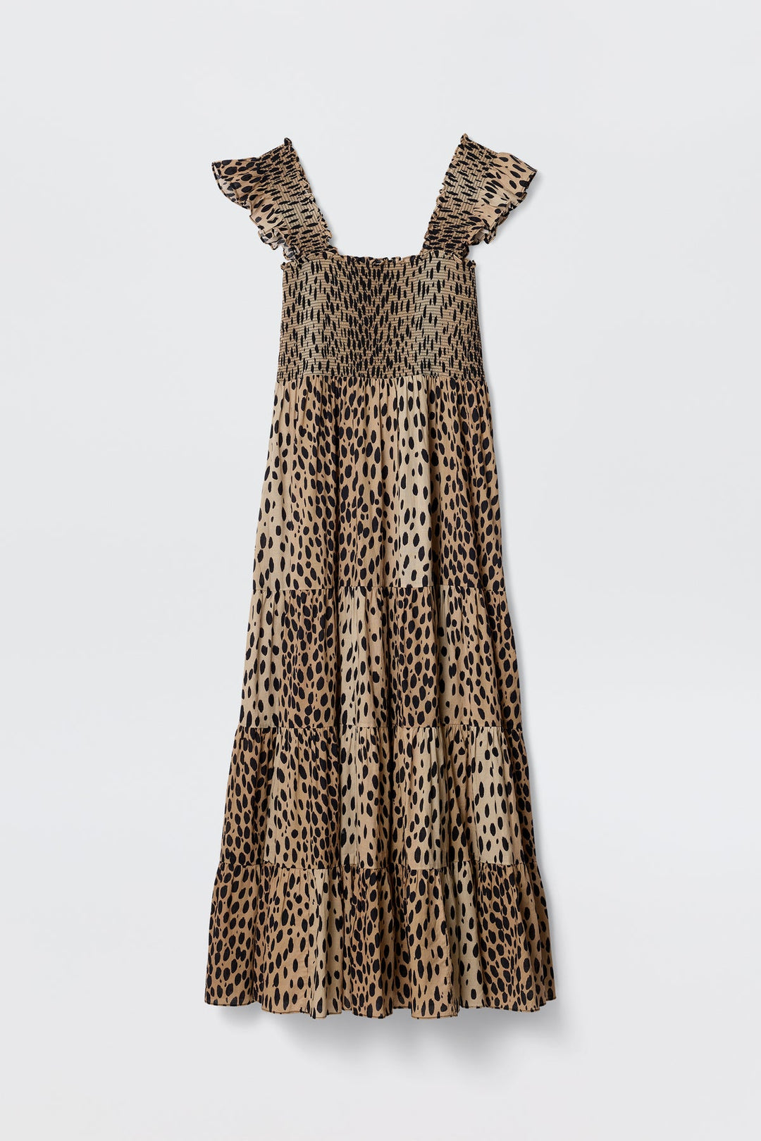 Kendall Cotton Midi Dress - Antelope Spot - Frontiers Woman