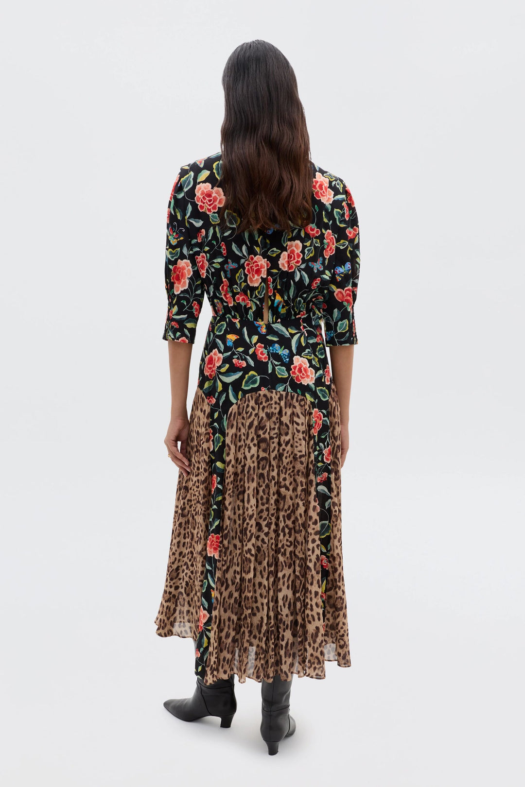 Meg Dress Mila Butterfly Mix - Black