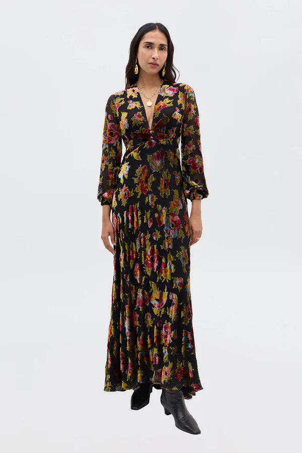 Emory Gown - Devoré Black