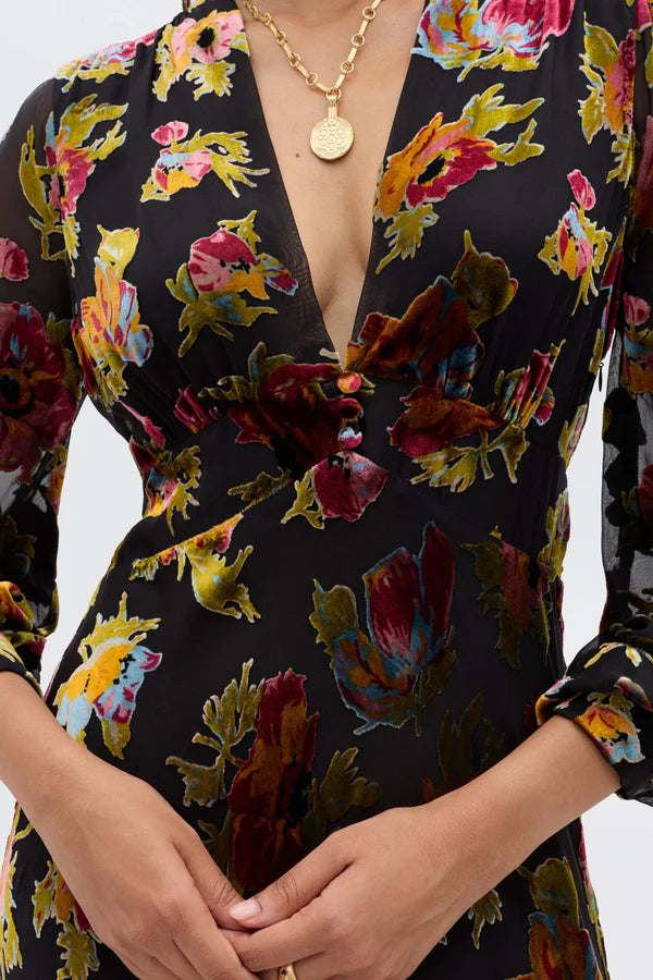 Emory Gown - Devoré Black