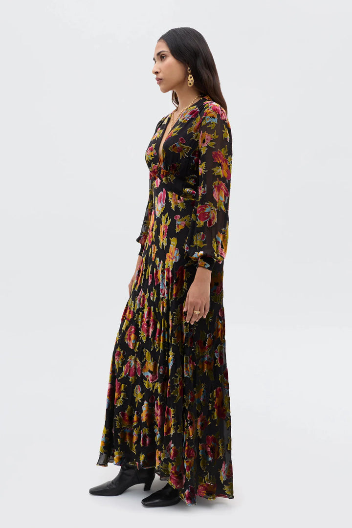 Emory Gown - Devoré Black