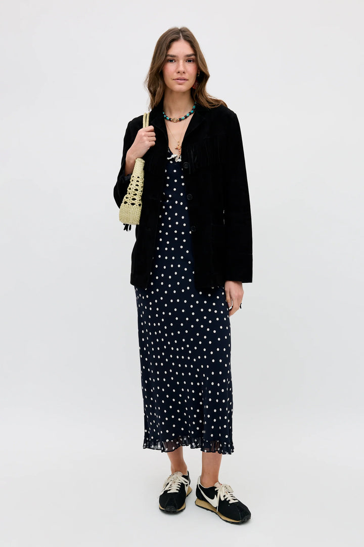 Bethea Midi Dress - Layla Dot Navy