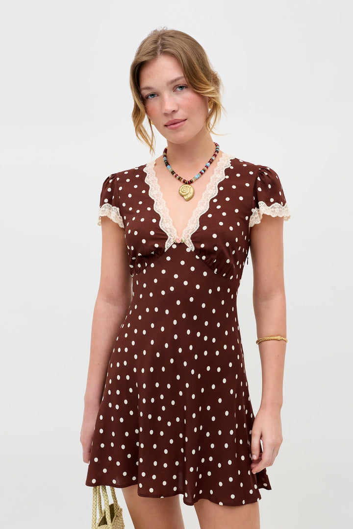 Cely Dress - Layla Dot Brown