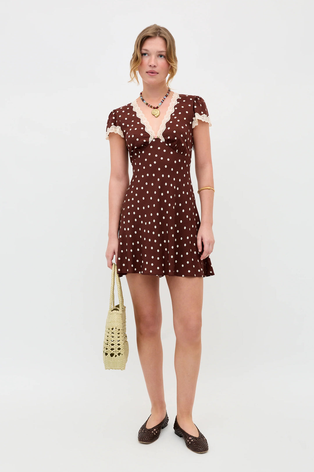 Cely Dress - Layla Dot Brown