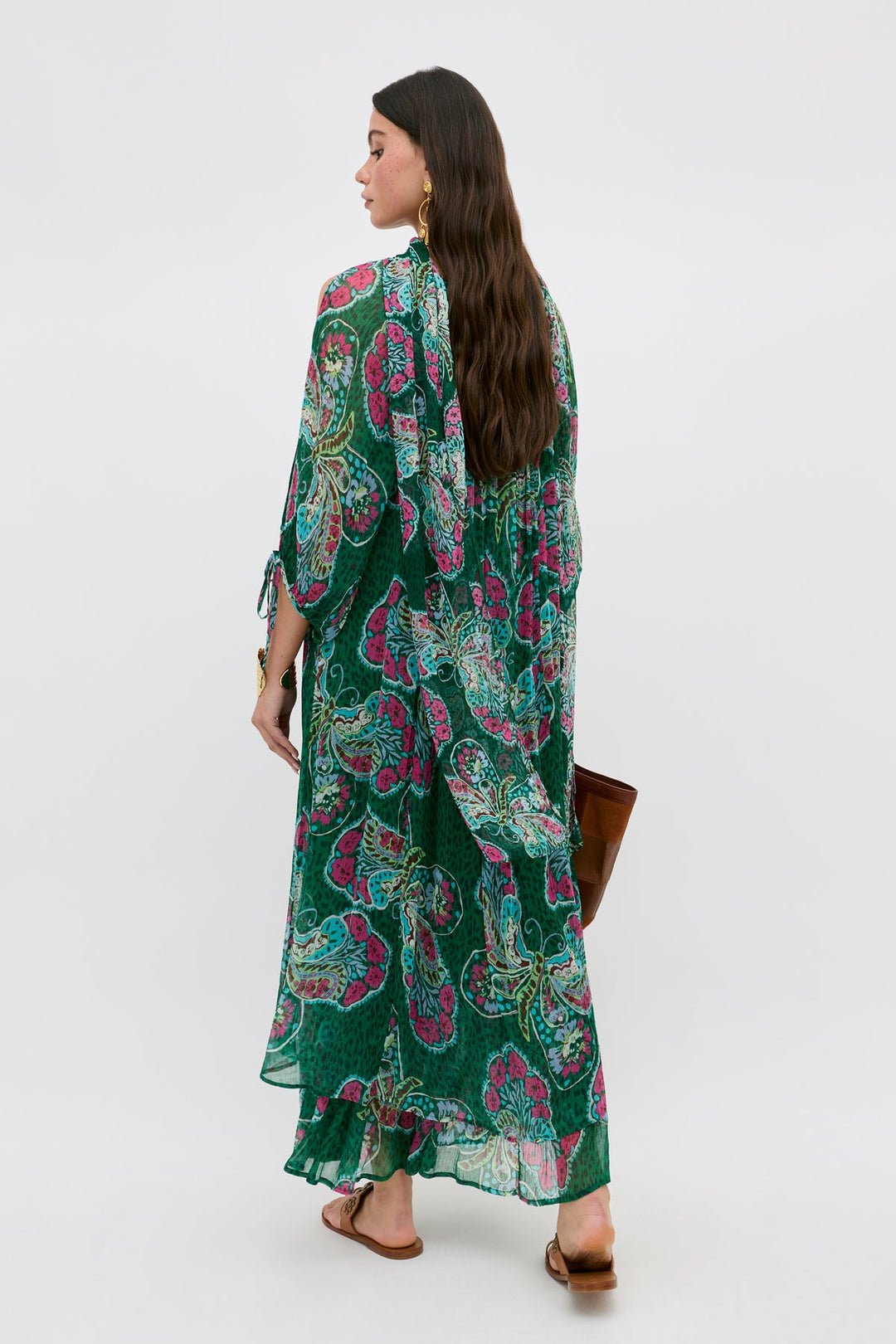 Hayden Chiffon Dress - Butterfly Bloom Green