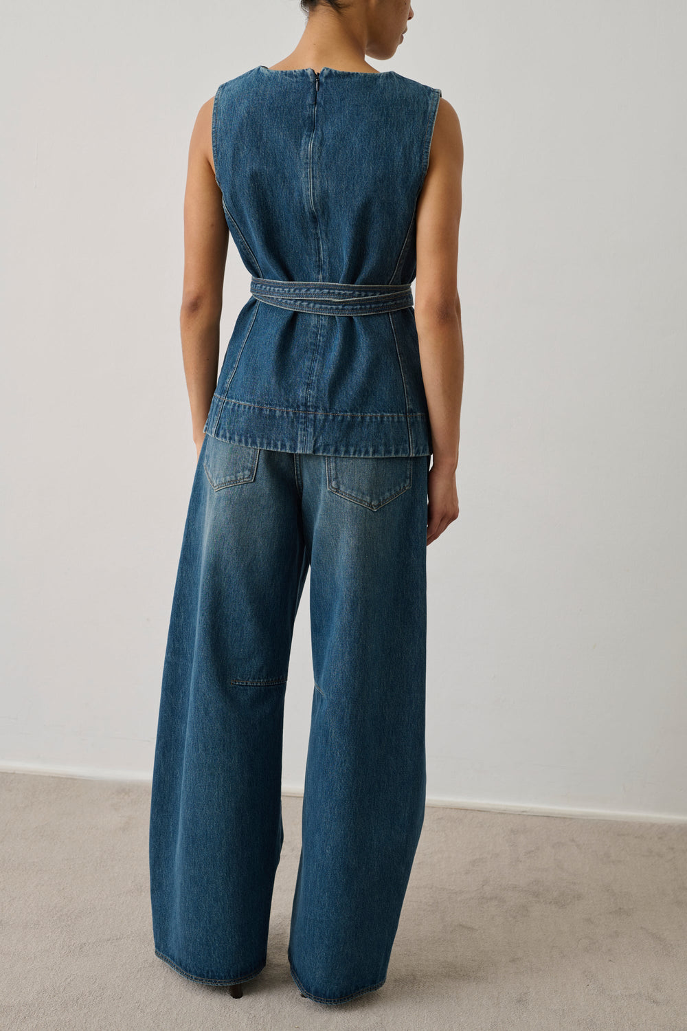 Chance Denim Top - Blue/Green - Frontiers Woman