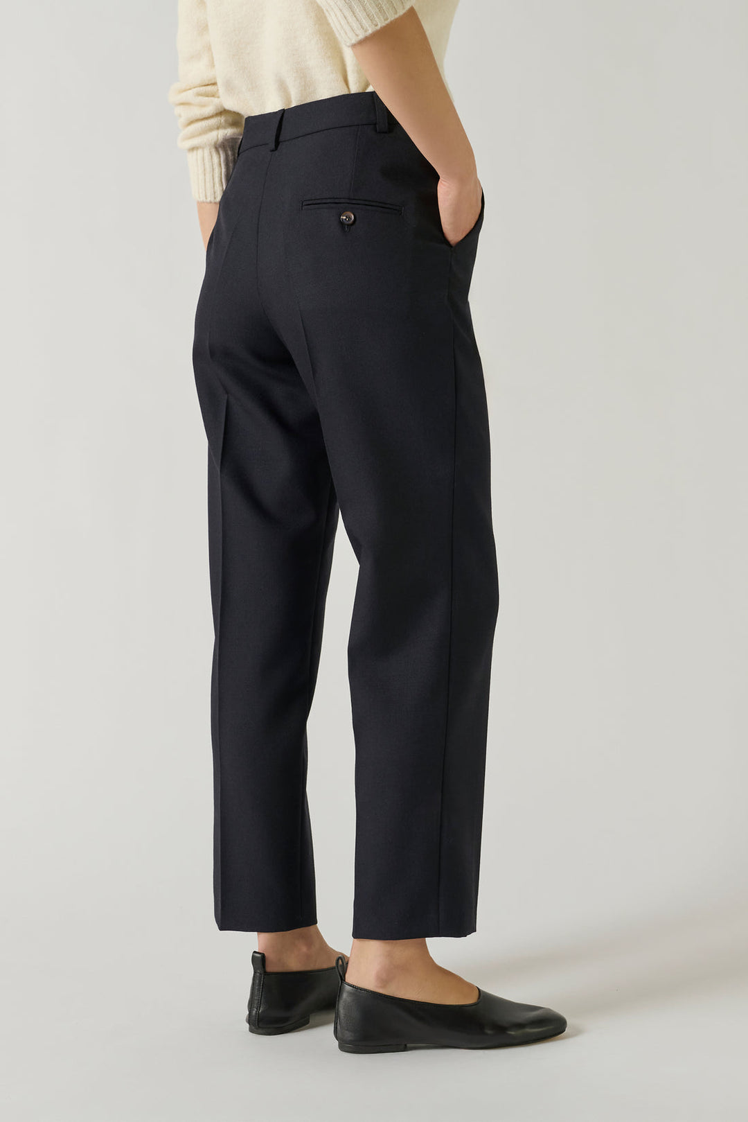 Gabriel Trouser - Black Wool Canvas