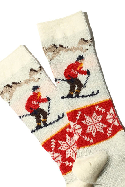 Wool Ski Socks - Off white