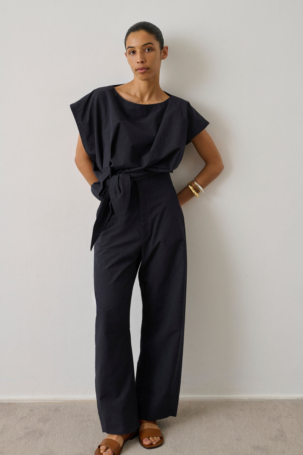 Itea Knotted Blouse - Midnight Blue - Frontiers Woman