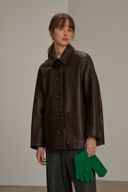 Vincenzo Leather Jacket - Dark Brown