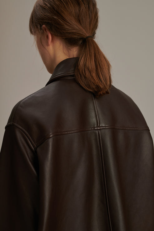 Vincenzo Leather Jacket - Dark Brown