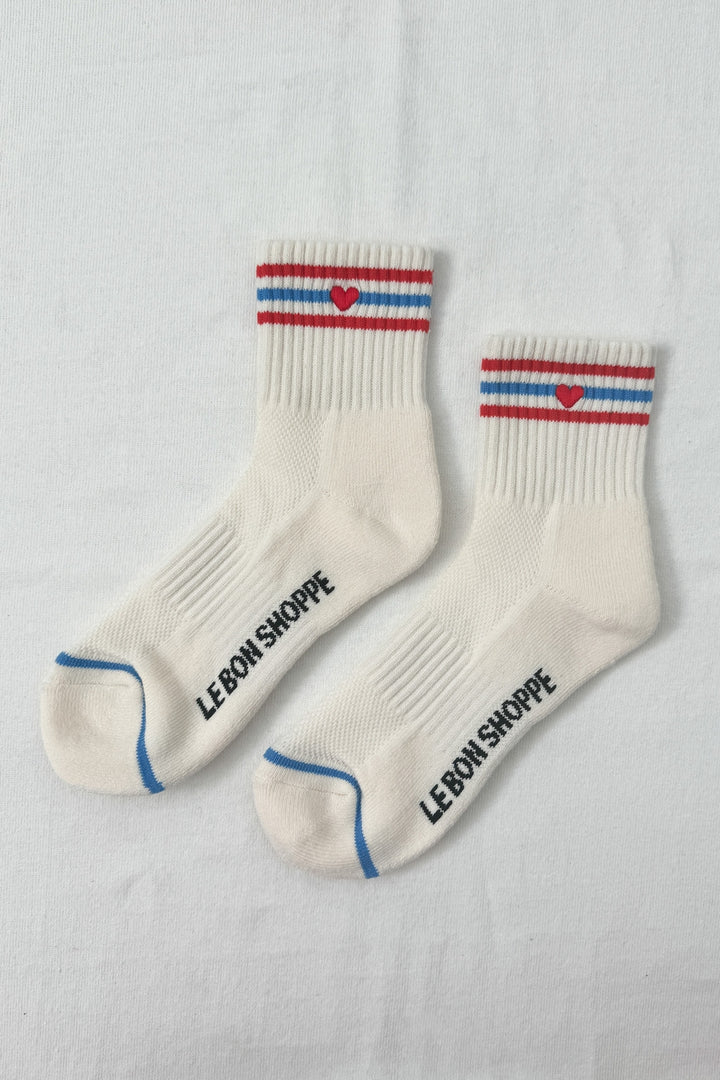 Embroidered Girlfriend Socks - Leche