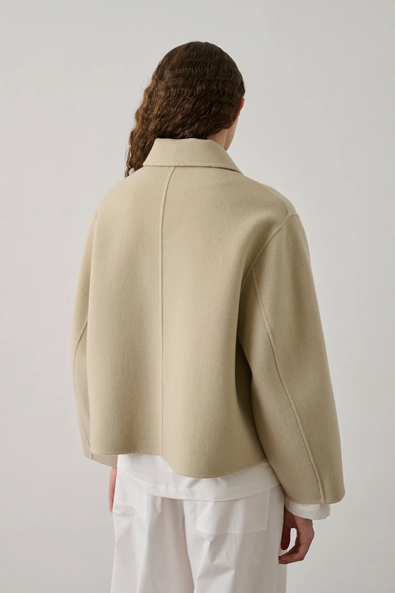 Gyoda Wool Coat - Chalk - Frontiers Woman