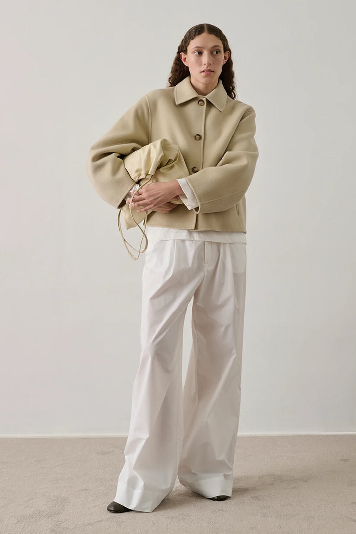 Gyoda Wool Coat - Chalk - Frontiers Woman