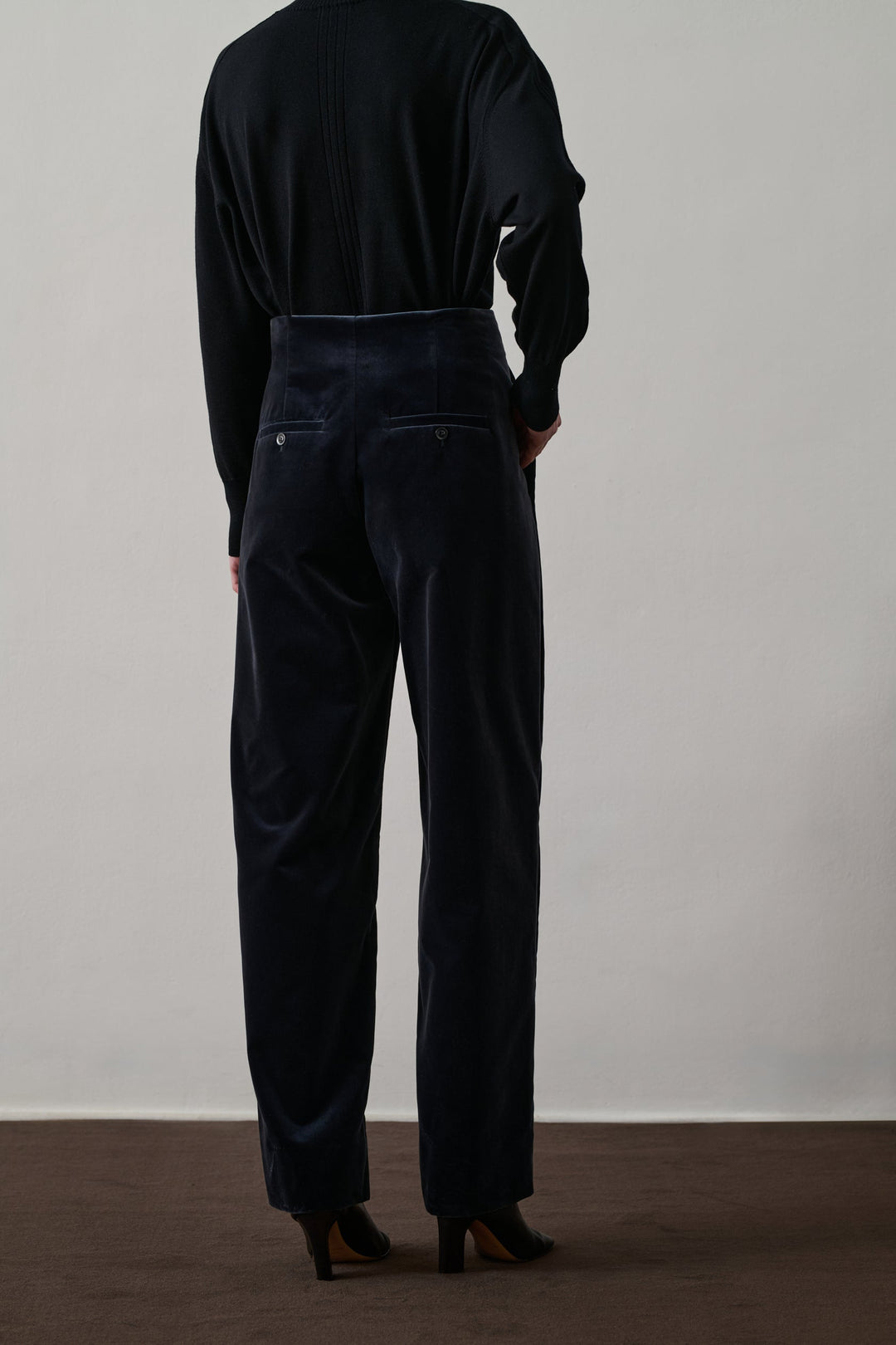 Celestin Trousers - Anthracite Grey Smooth Velvet