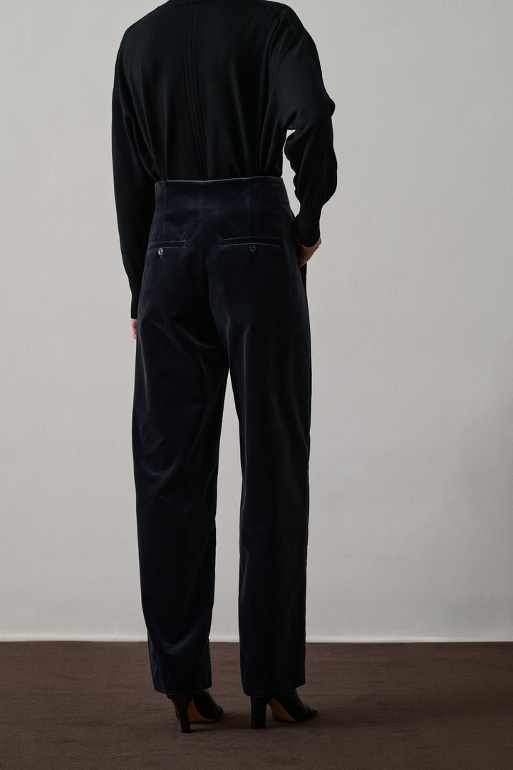 Celestin Trousers - Anthracite Grey Smooth Velvet