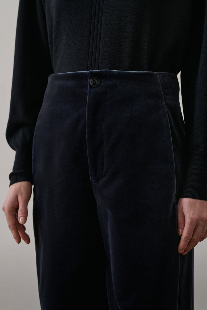 Celestin Trousers - Anthracite Grey Smooth Velvet
