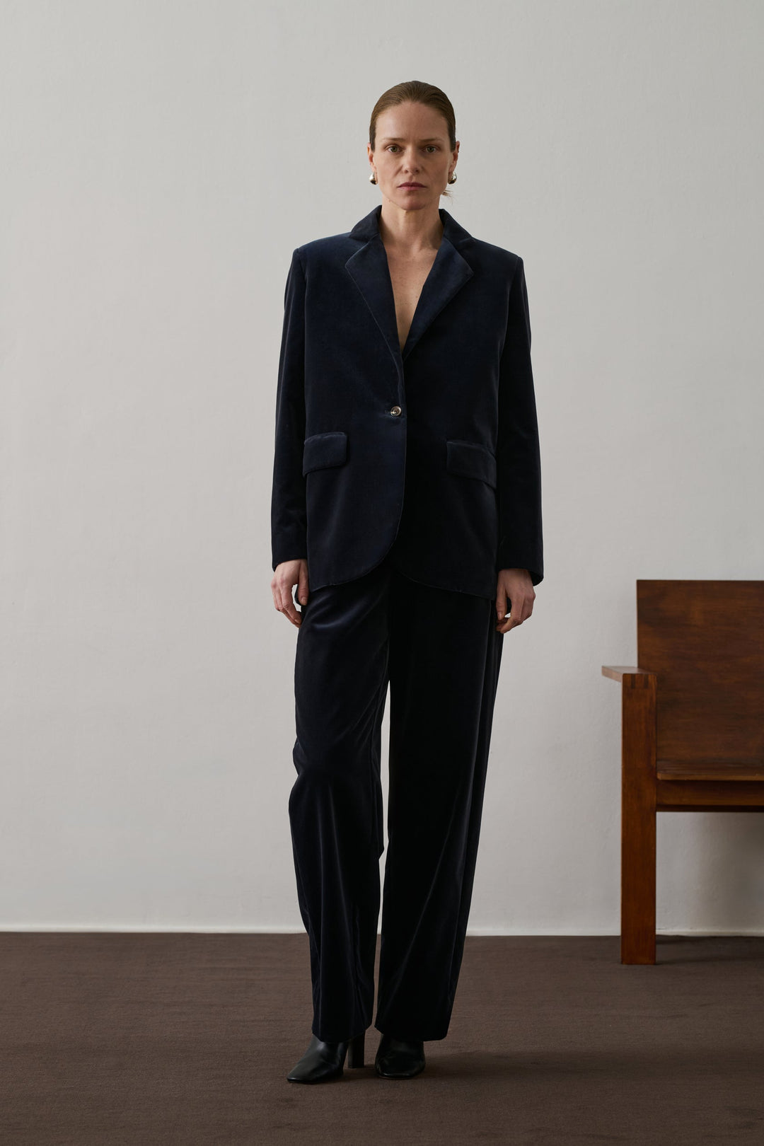 Sevres Jacket - Anthracite Grey Smooth Velvet