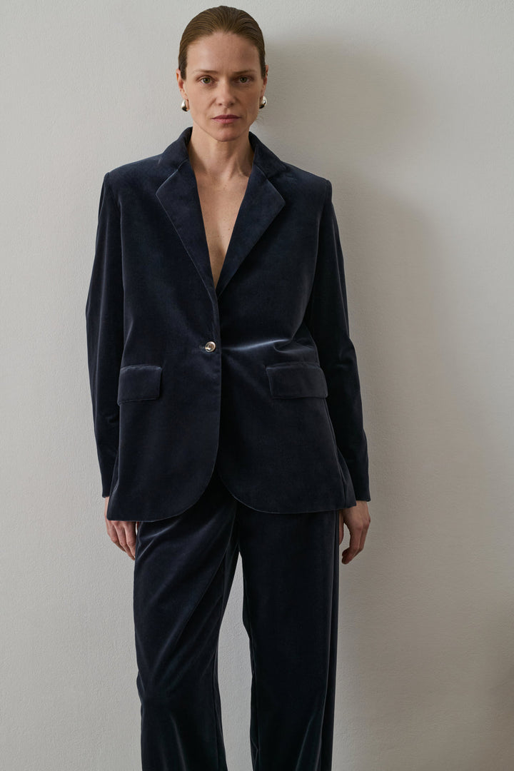 Sevres Jacket - Anthracite Grey Smooth Velvet