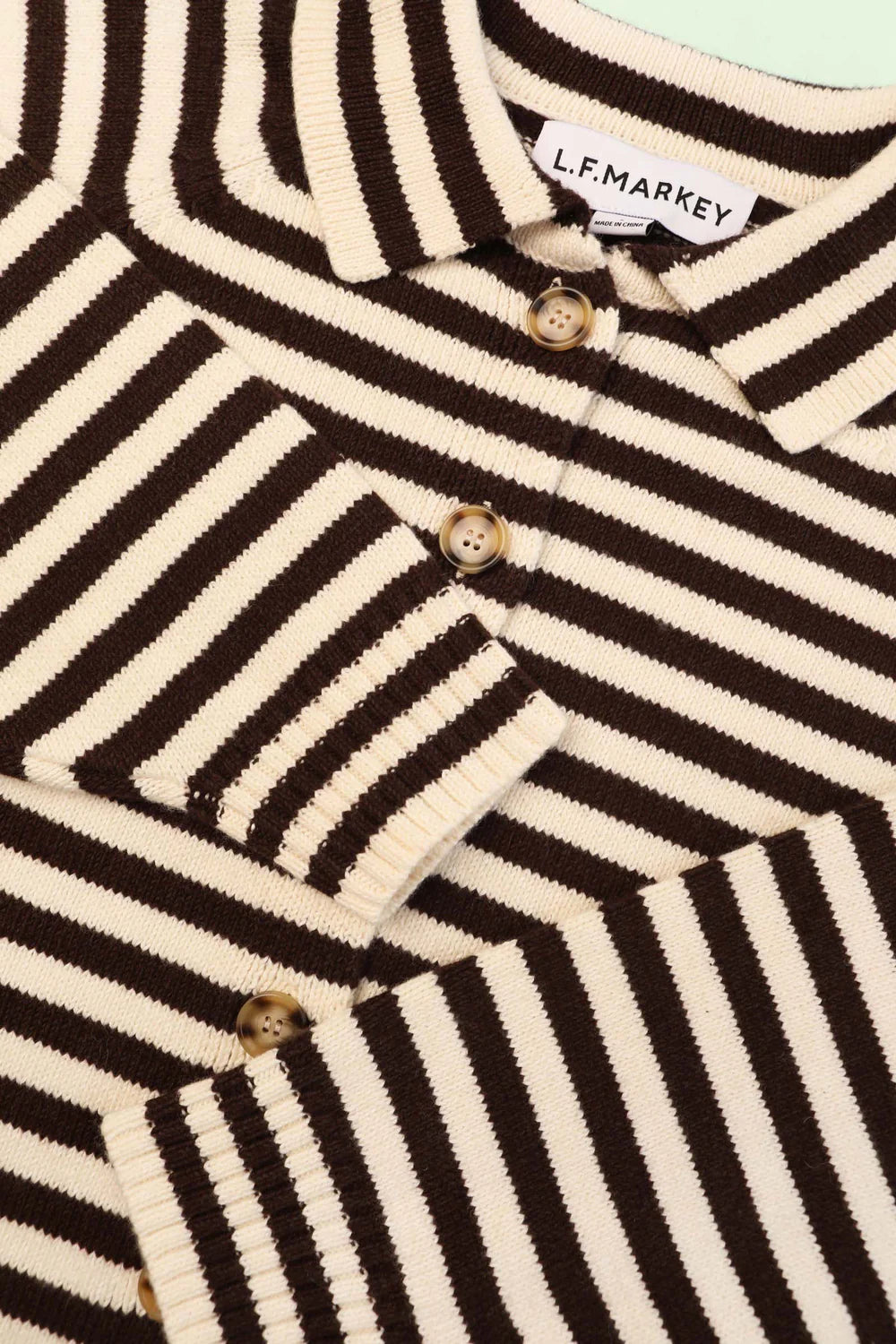 Lytton Cardigan - Espresso Stripe