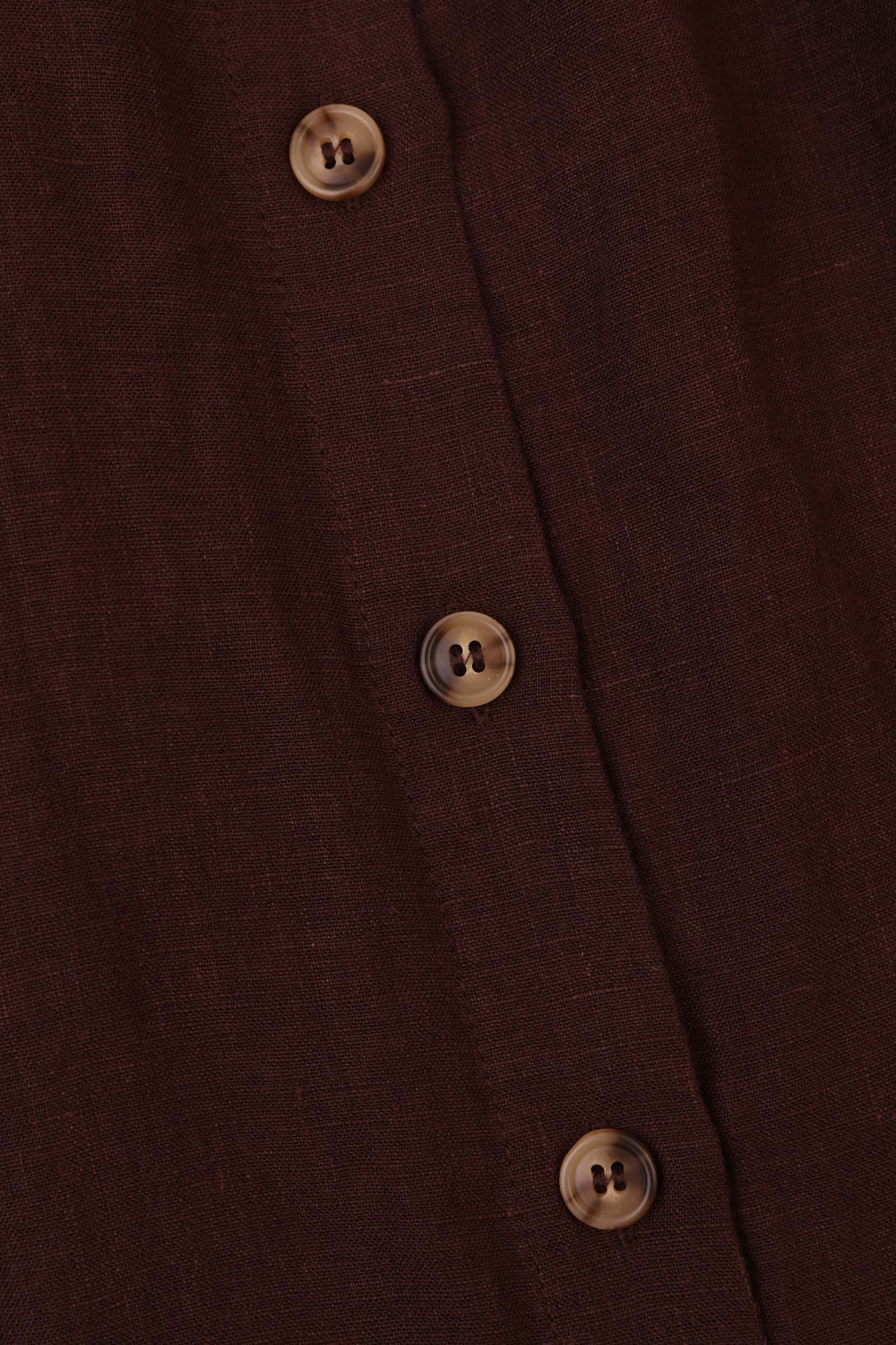 Basic Button Front Skirt - Chocolate