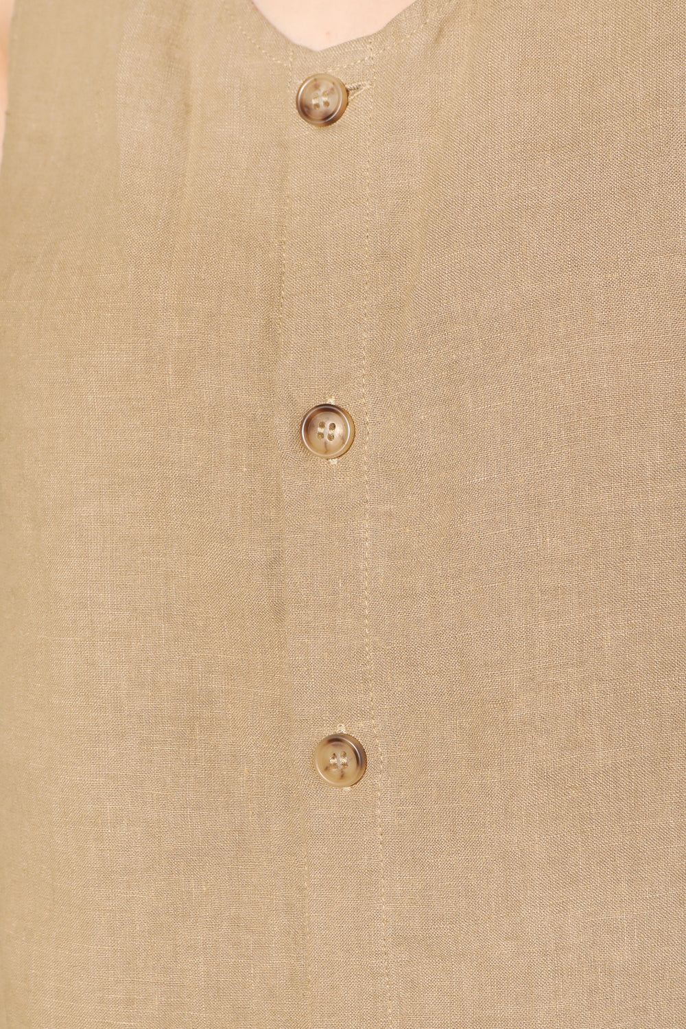 Button Front Tank - Stone
