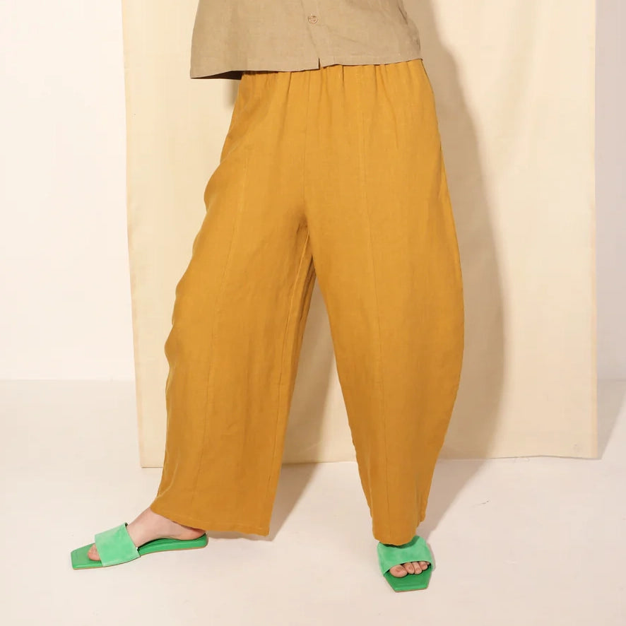 Basic Linen Trousers - Dijon