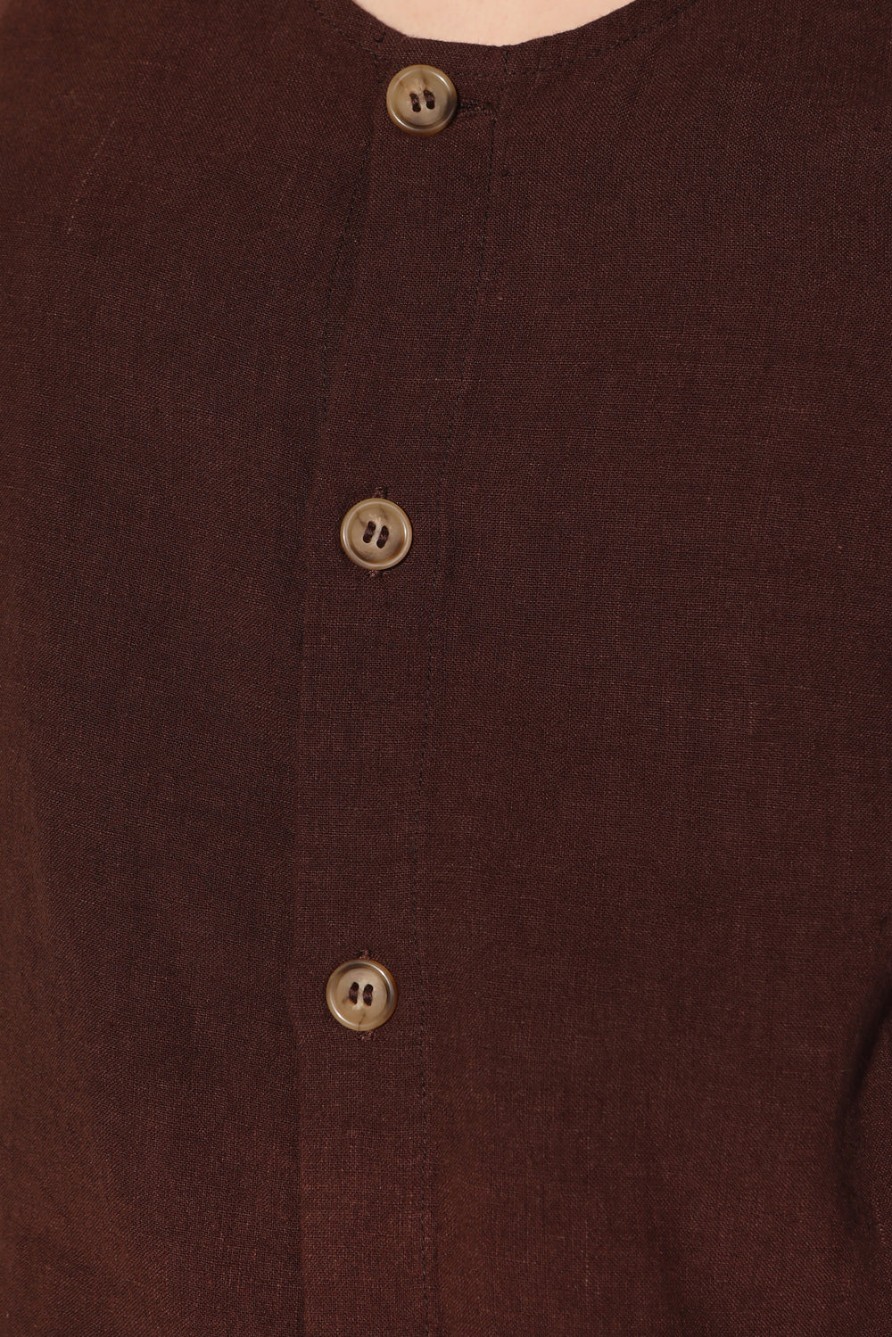 Button Front Tank - Chocolate