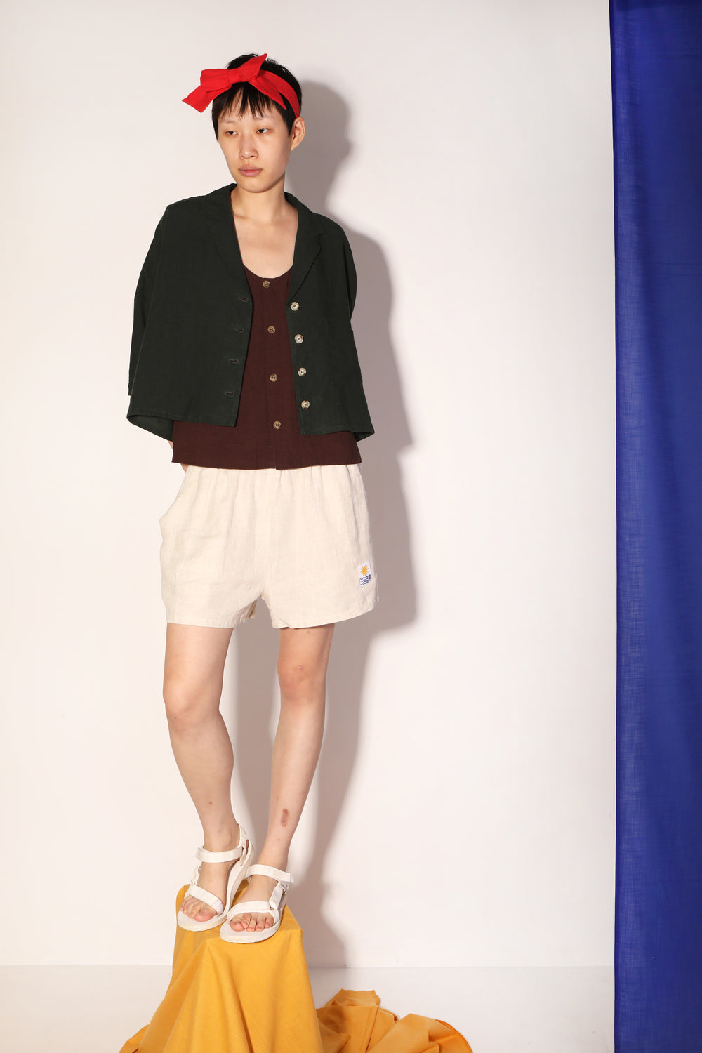 Button Front Tank - Chocolate