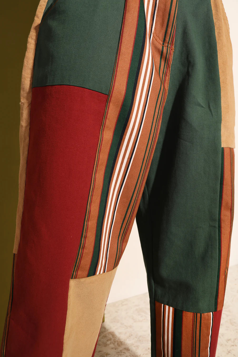 Rhode Trouser - Patchwork Stripe