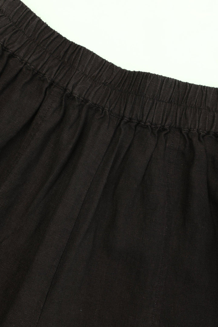 Basic Linen Trouser - Black