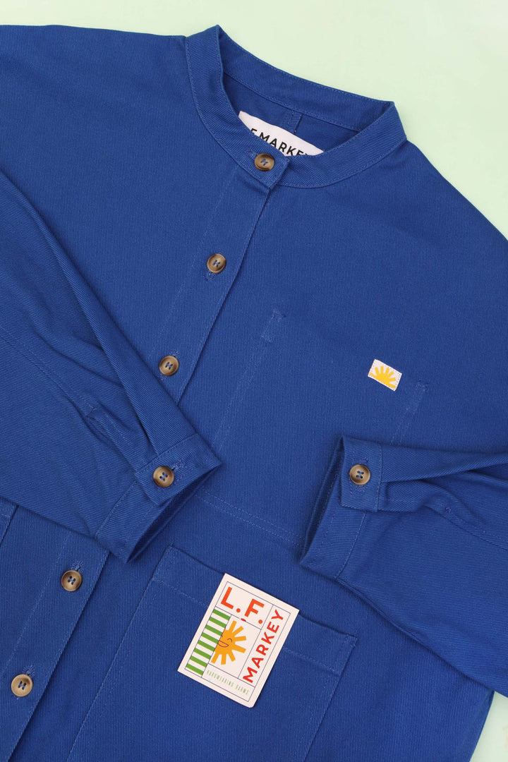 Wide Chore Coat - Cobalt