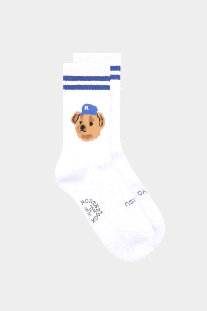 Team Bear Socks - Grey/Blue Stripe