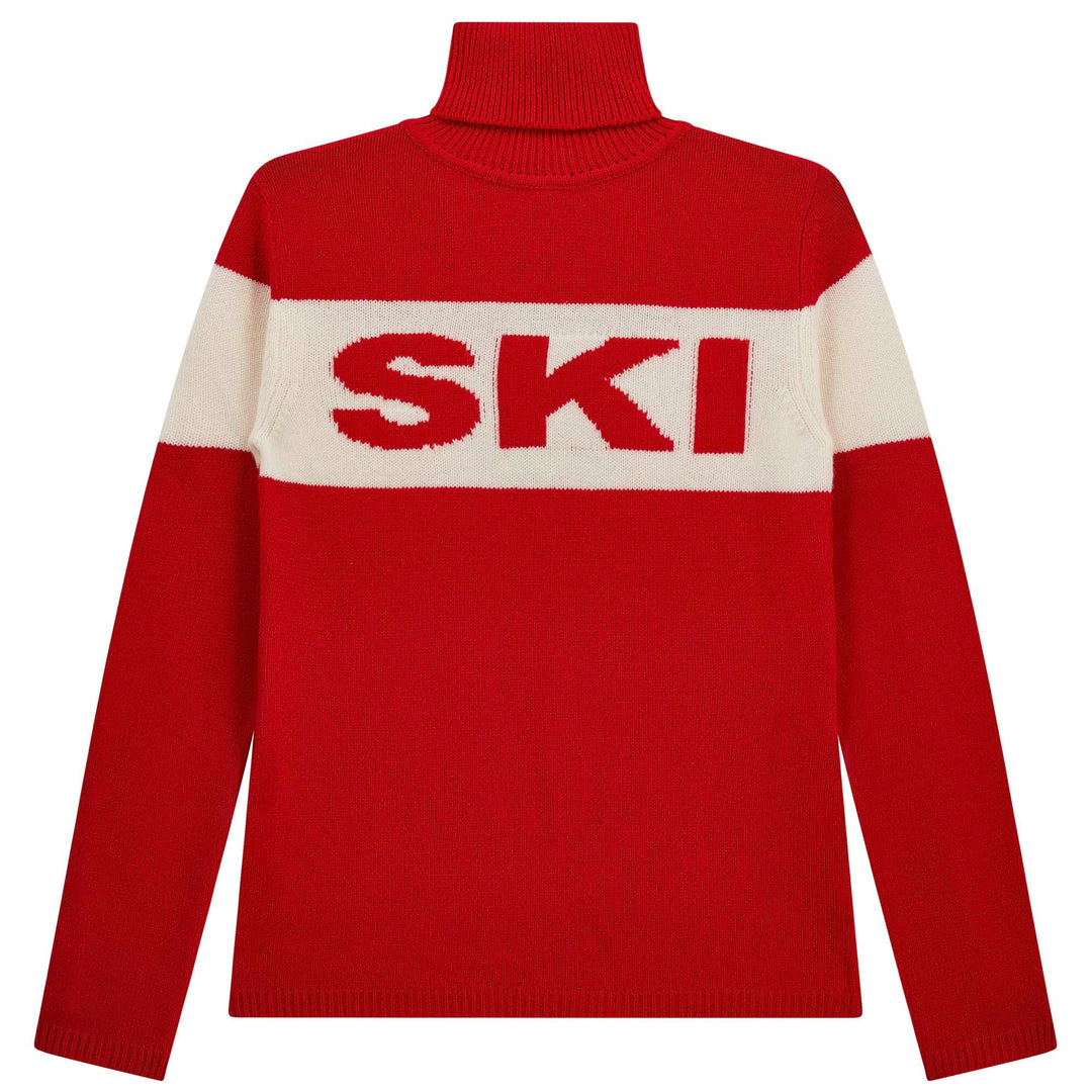 Ski Roll Collar Cashmere Jumper - Red
